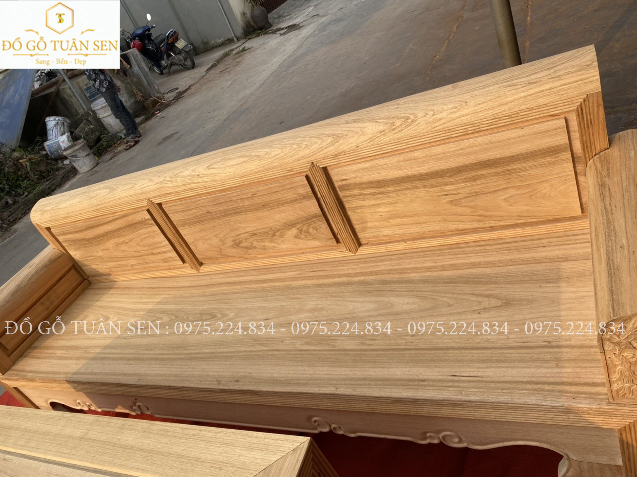 Hình ảnh bộ  trường kỷ trơn gỗ gụ T23